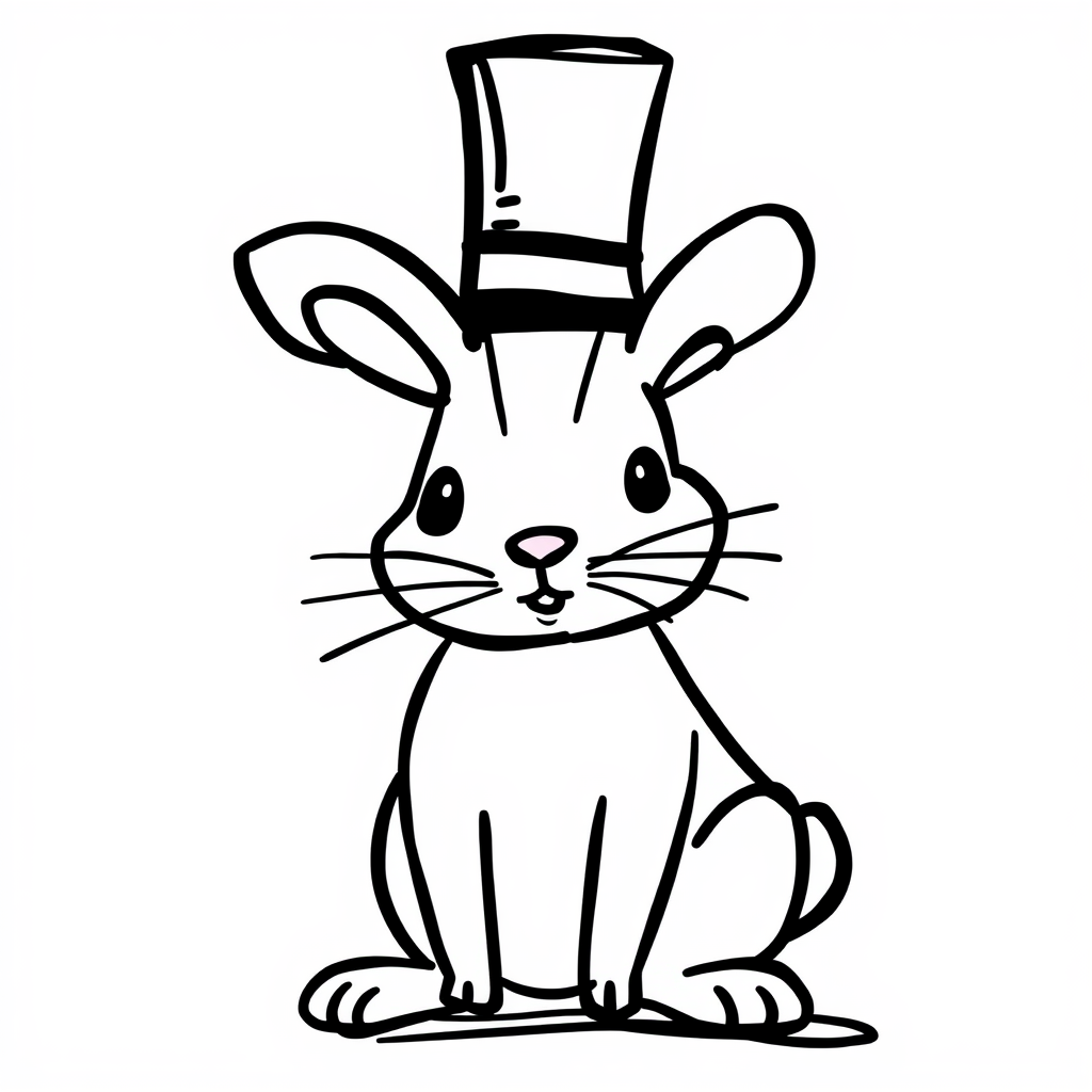 Bunny wearing a top hat