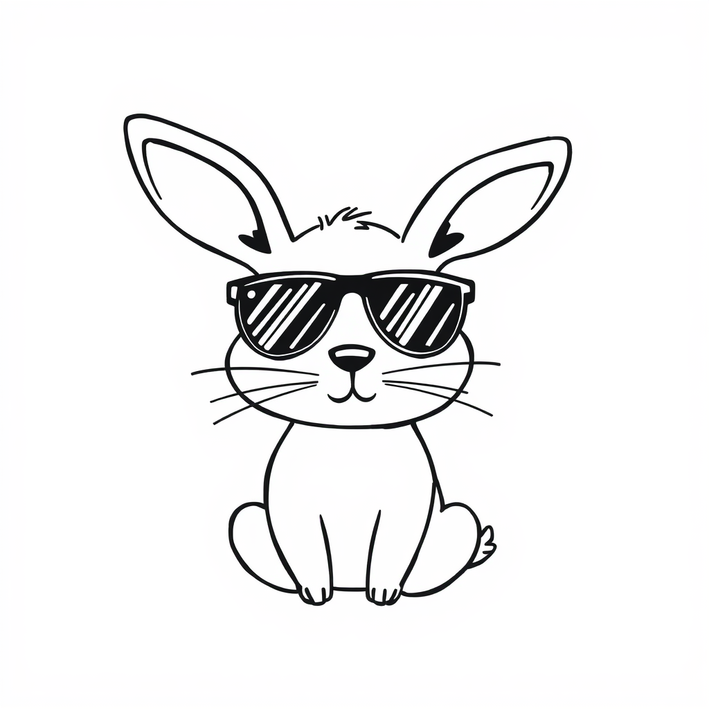 Bunny with aviator sunglasses