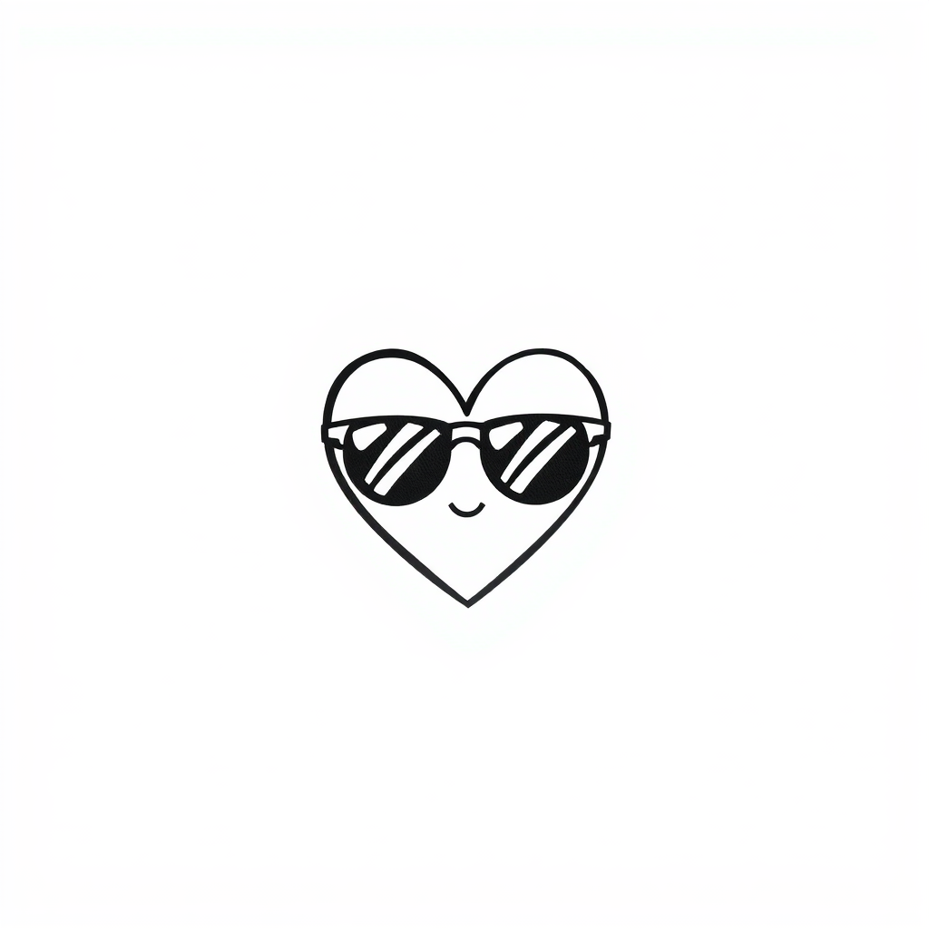 Heart wearing sunglasses