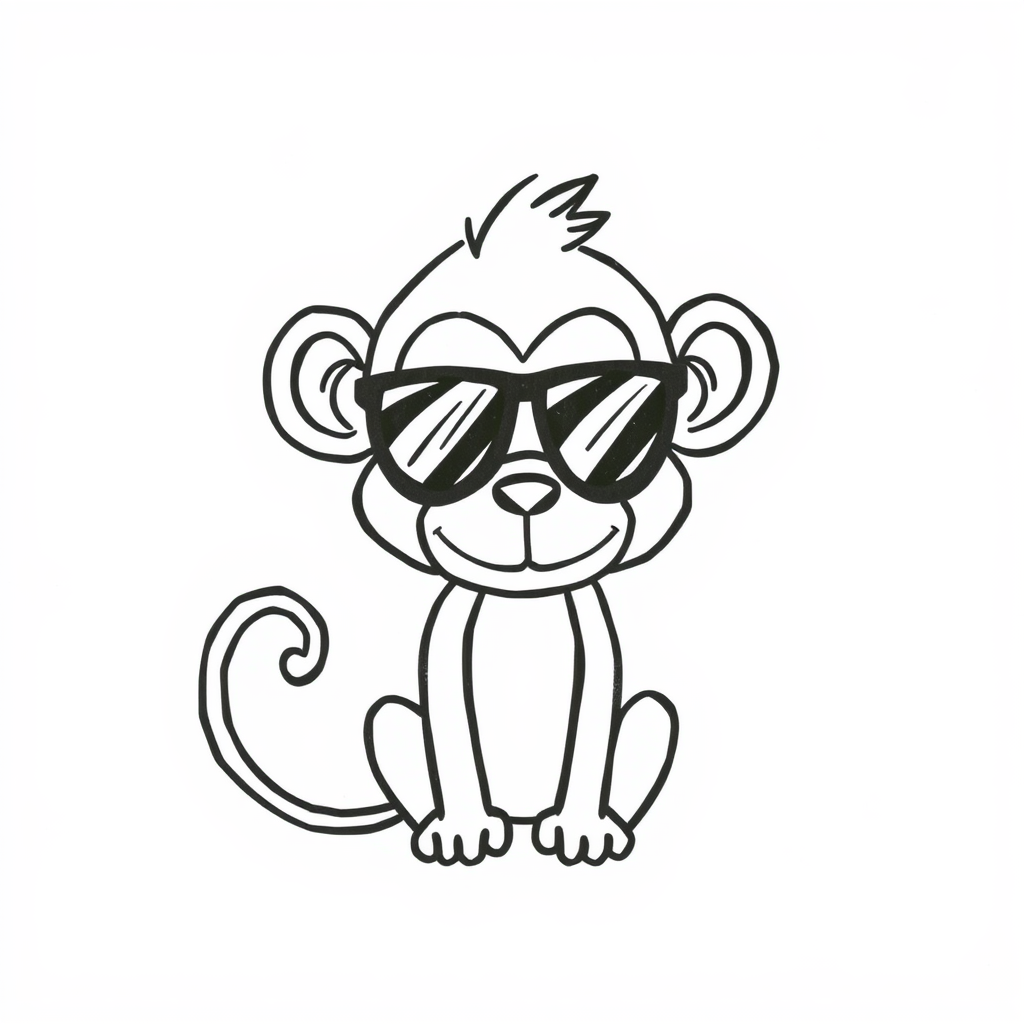 Monkey with sunglasses