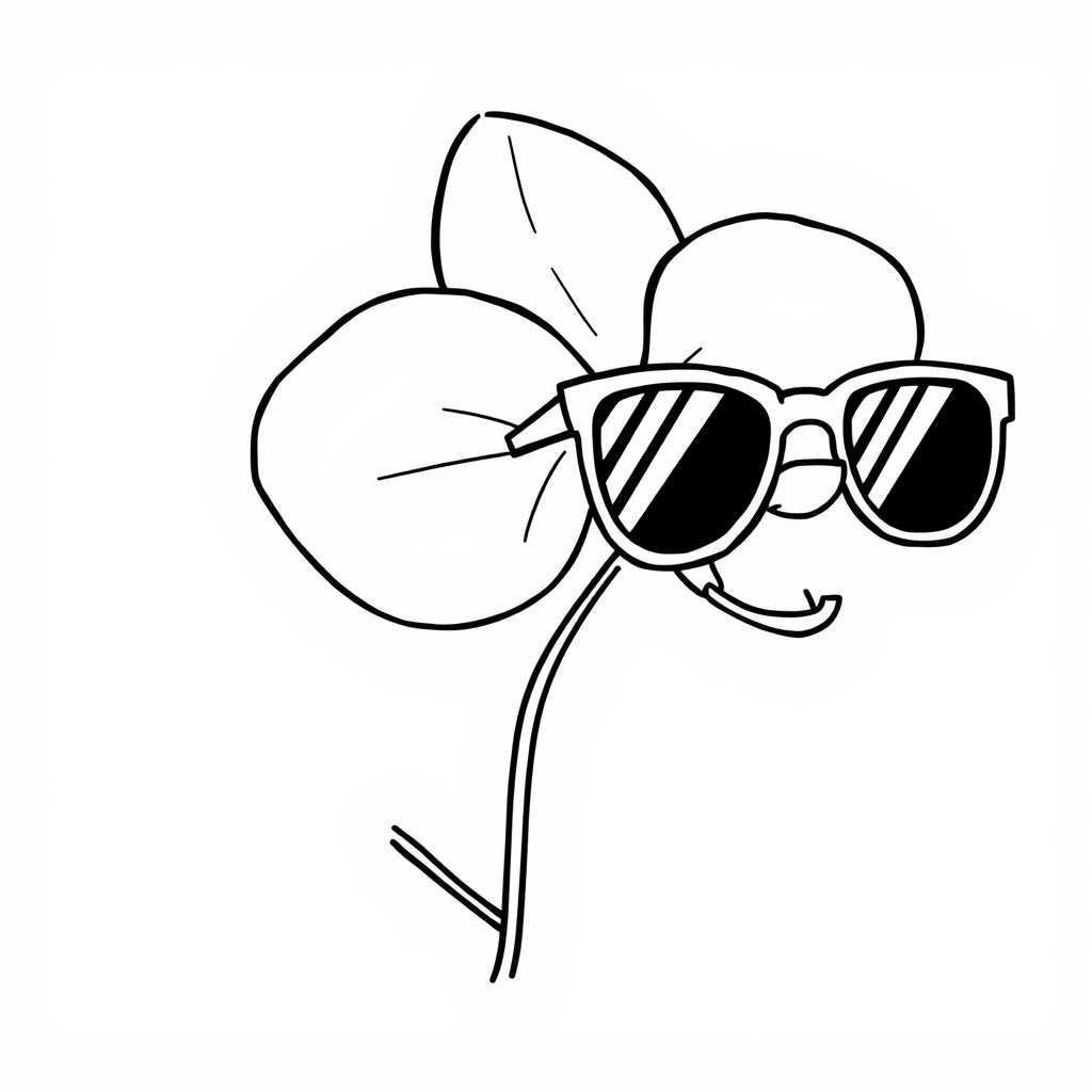 Orchid wearing oversized sunglasses