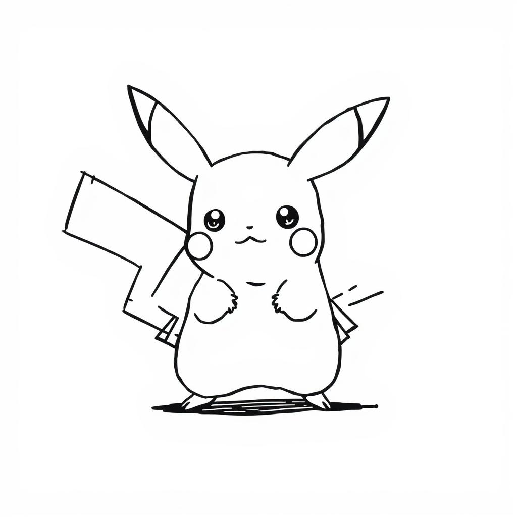 Pikachu ready to thunderbolt attack