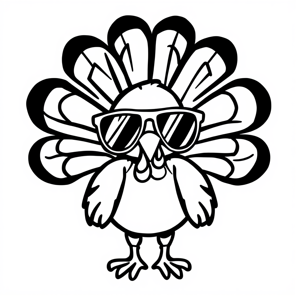 Turkey wearing aviator sunglasses