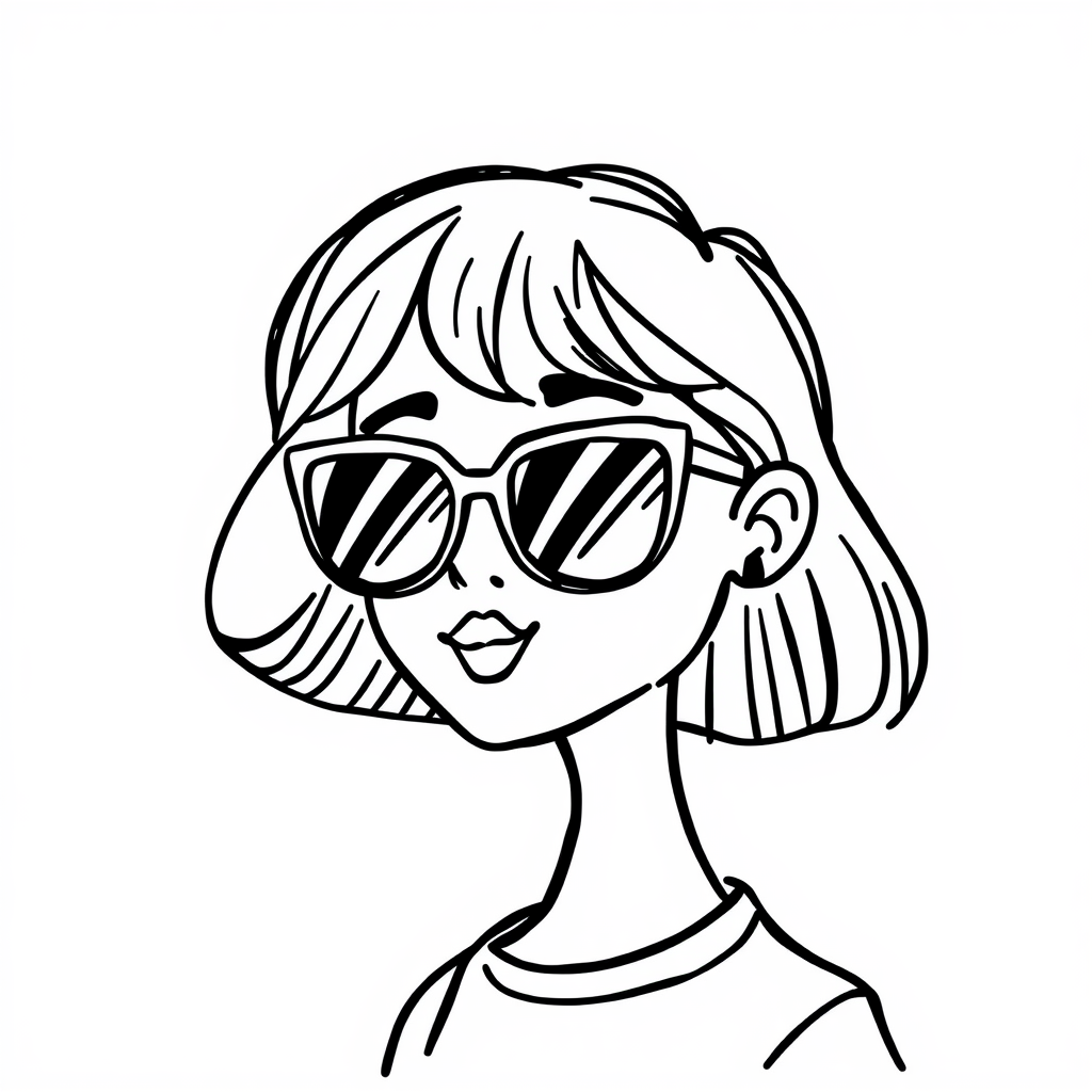 Woman wearing oversized sunglasses