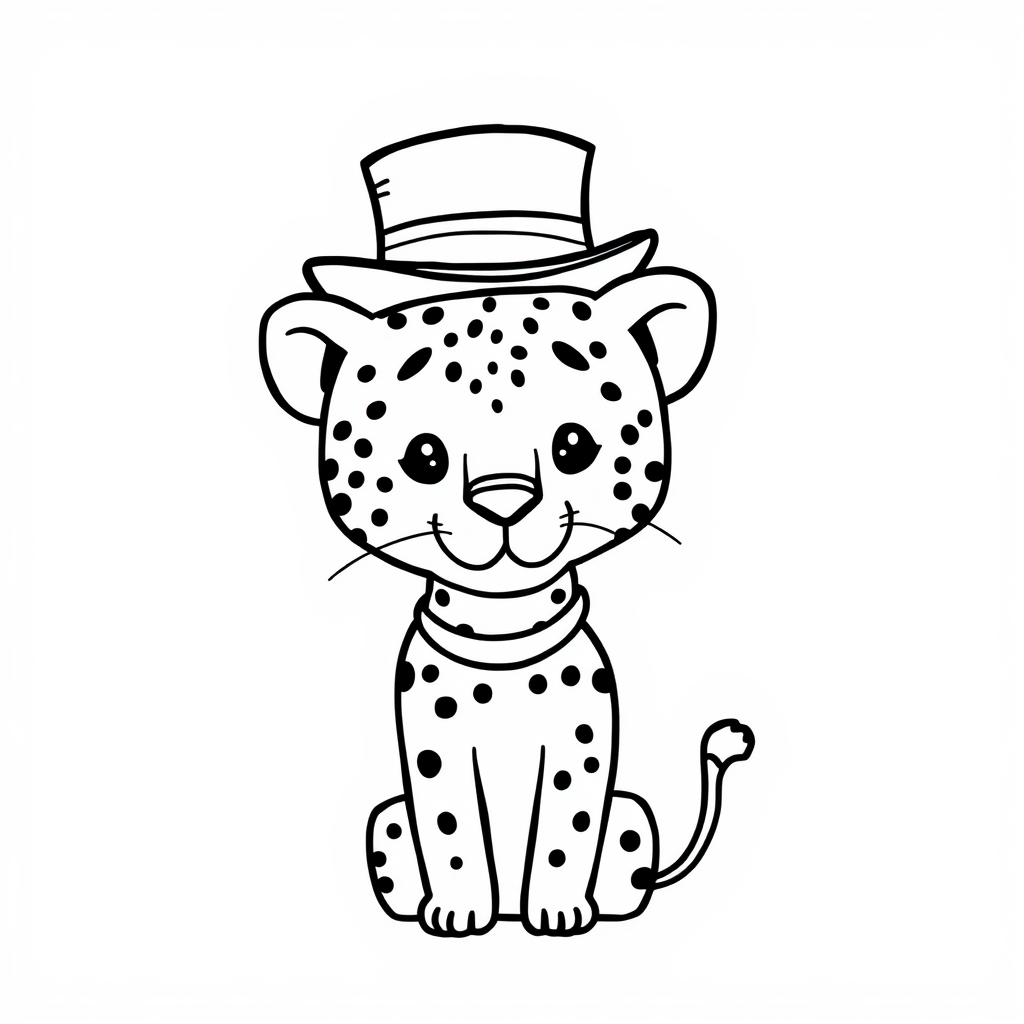 Cheetah with a fancy hat