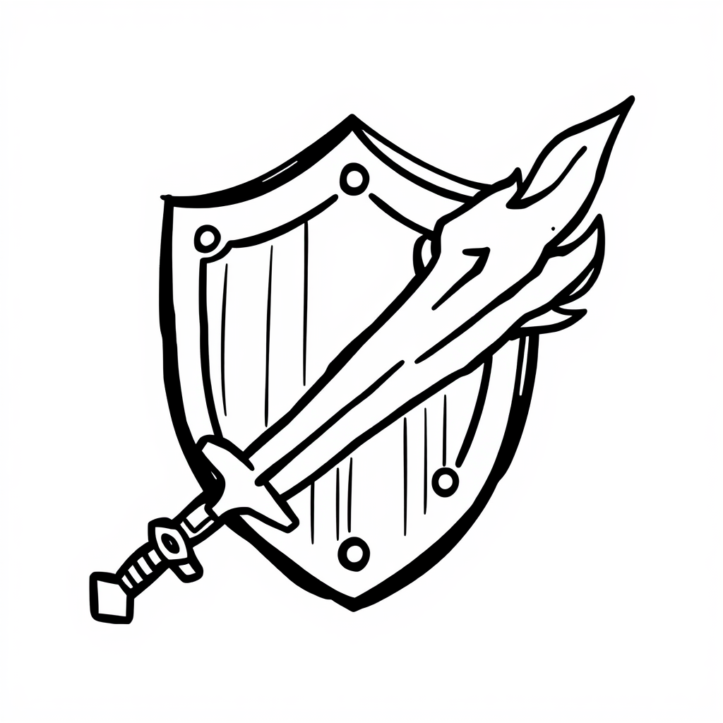 Shield with Flaming Sword