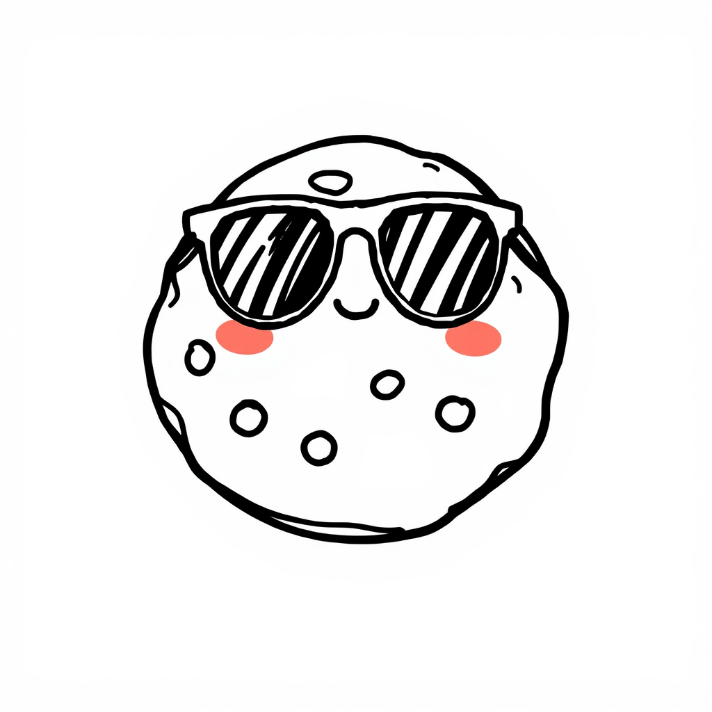 Cookie with sunglasses