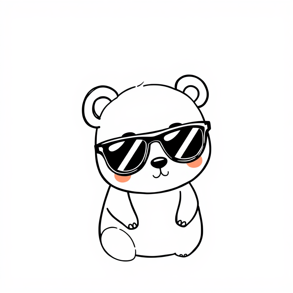 Panda wearing sunglasses