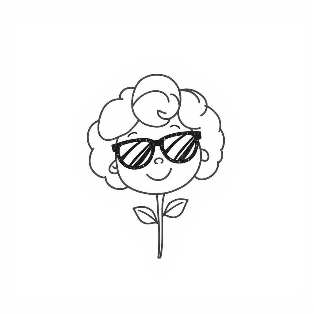 Rose Bush with sunglasses